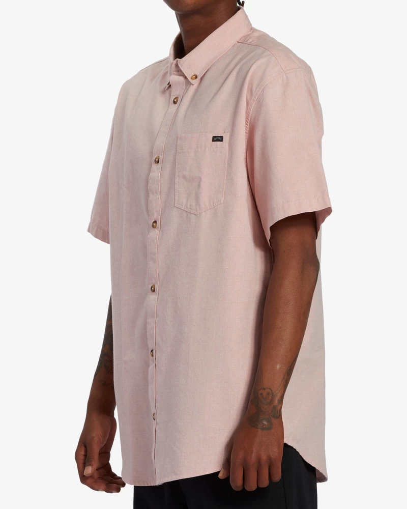 Billabong All Day Short Sleeve Shirt - Dusty Pink
