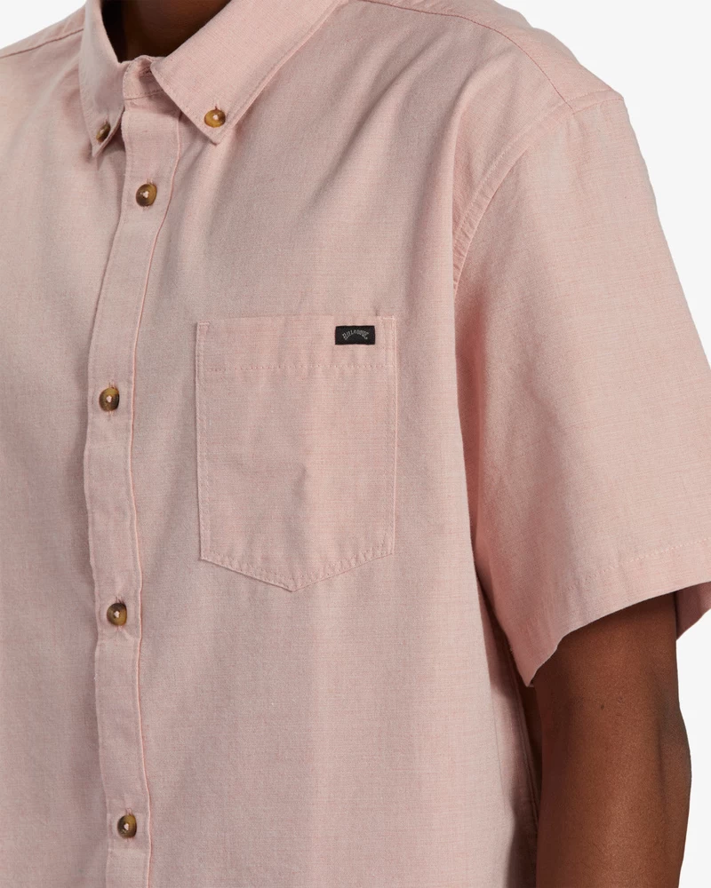 Billabong All Day Short Sleeve Shirt - Dusty Pink