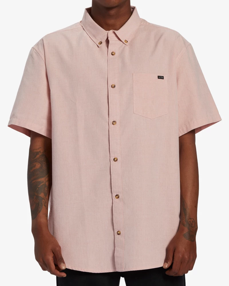 Billabong All Day Short Sleeve Shirt - Dusty Pink