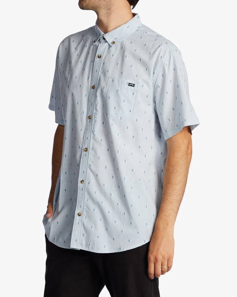 Billabong All Day Jacquard Short Sleeve Shirt - Blue Haze