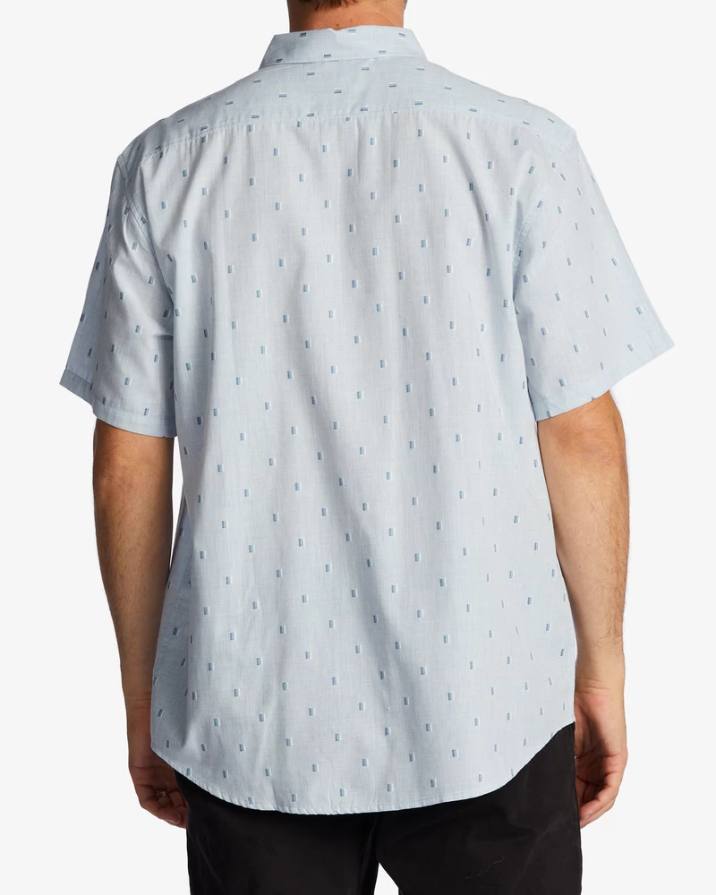 Billabong All Day Jacquard Short Sleeve Shirt - Blue Haze