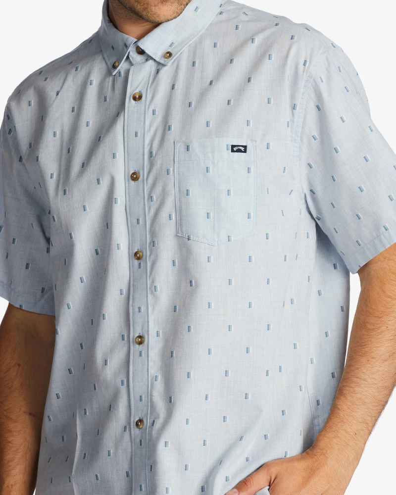 Billabong All Day Jacquard Short Sleeve Shirt - Blue Haze