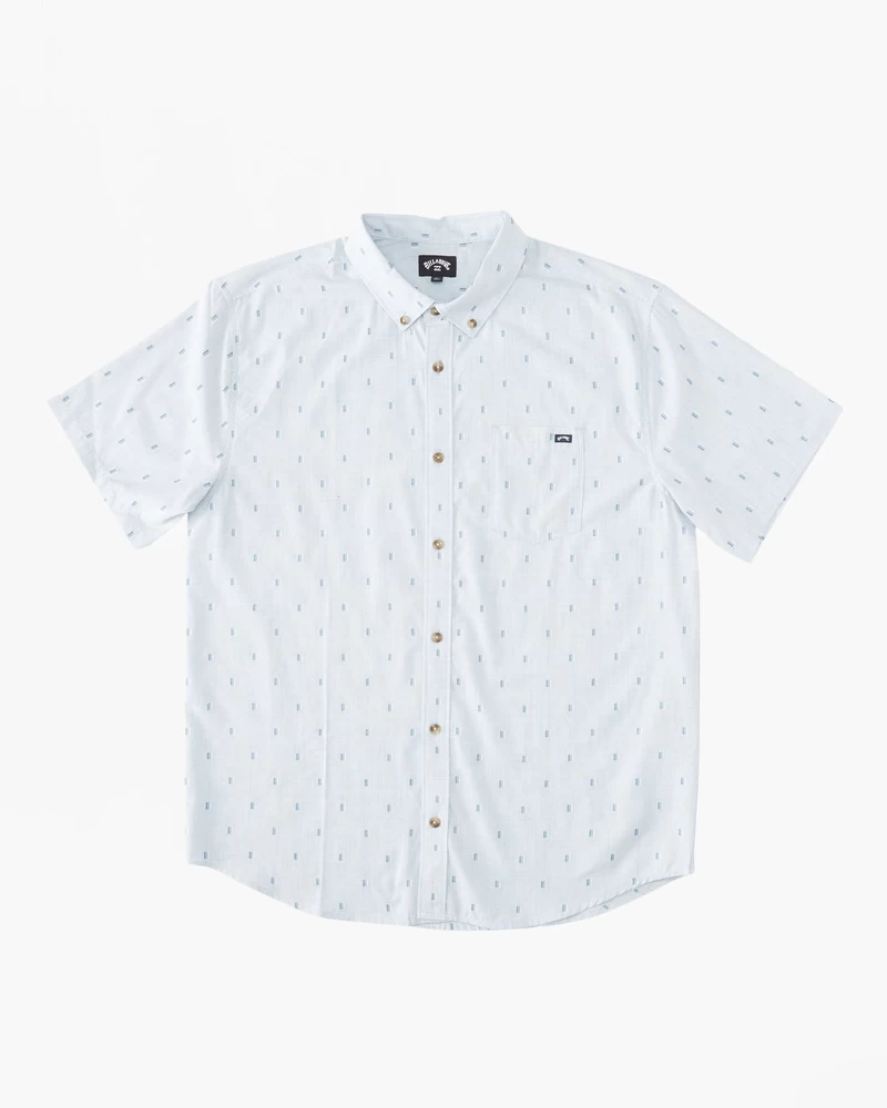 Billabong All Day Jacquard Short Sleeve Shirt - Blue Haze