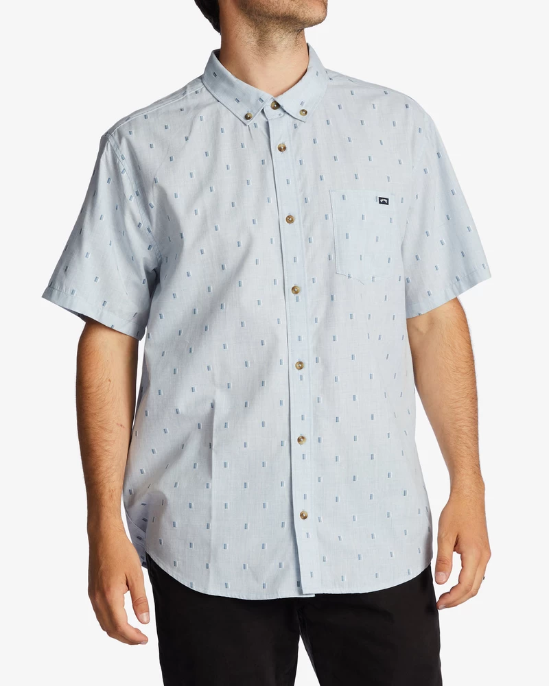 Billabong All Day Jacquard Short Sleeve Shirt - Blue Haze