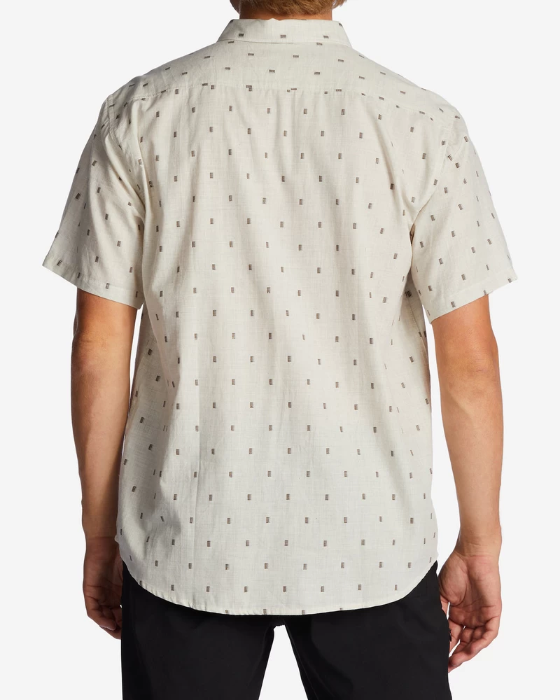 Billabong All Day Jacquard Short Sleeve Shirt - Cream