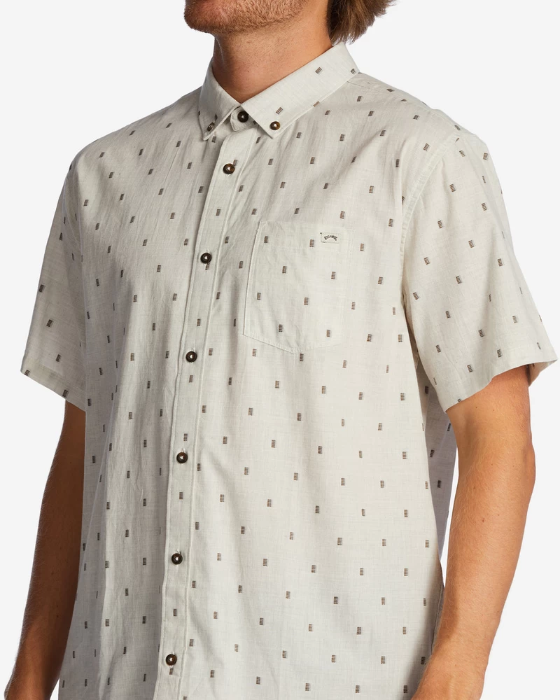 Billabong All Day Jacquard Short Sleeve Shirt - Cream