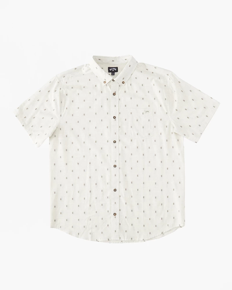 Billabong All Day Jacquard Short Sleeve Shirt - Cream