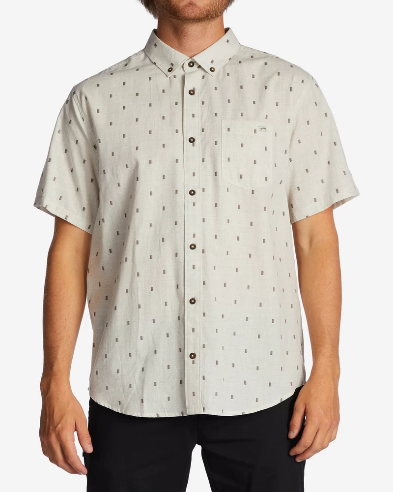 Billabong All Day Jacquard Short Sleeve Shirt - Cream
