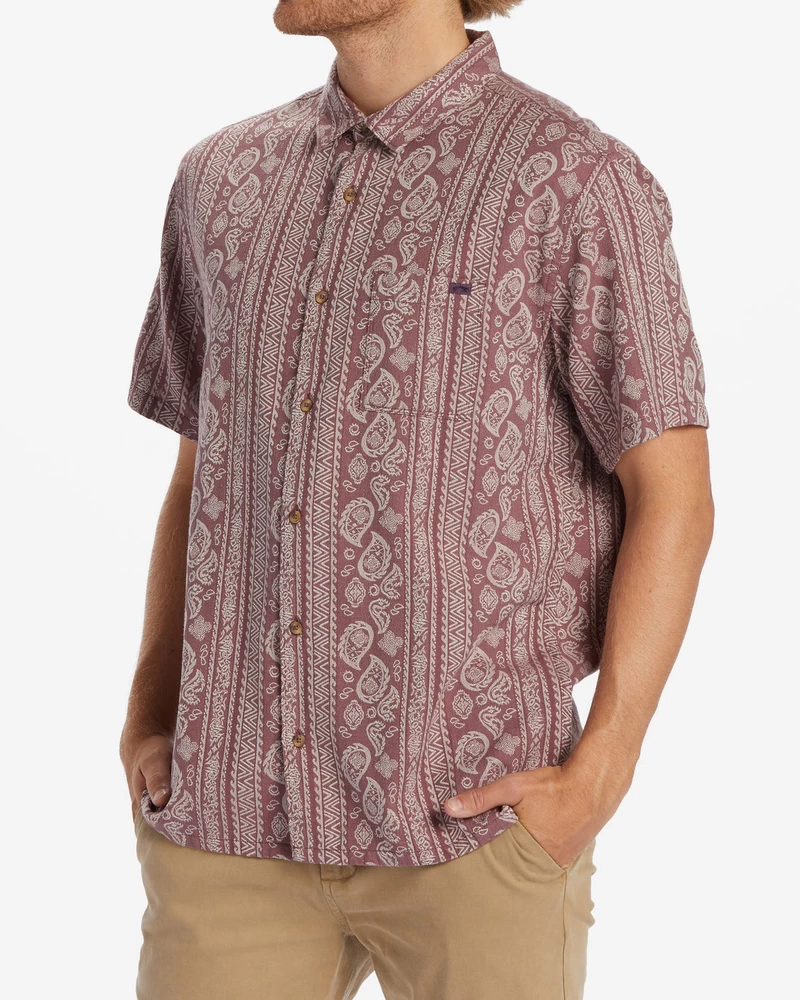 Billabong Sundays Jacquard Short Sleeve Shirt - Fig