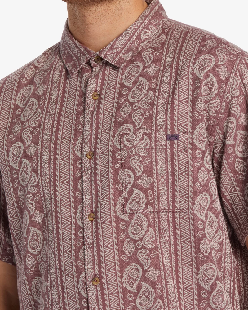 Billabong Sundays Jacquard Short Sleeve Shirt - Fig