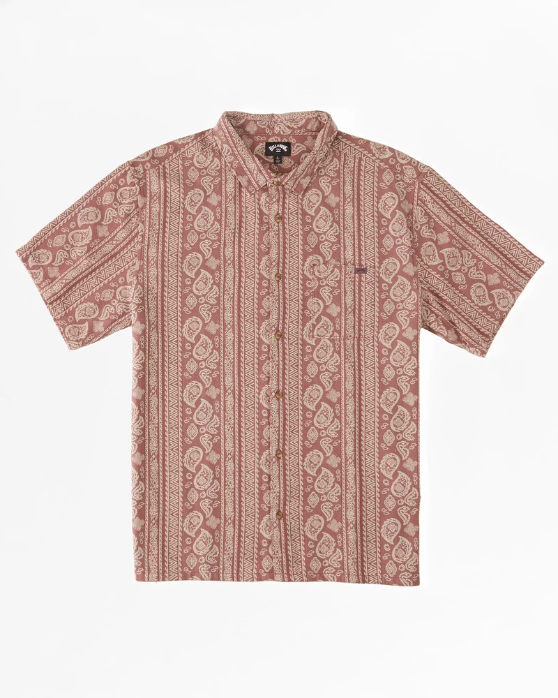 Billabong Sundays Jacquard Short Sleeve Shirt - Fig