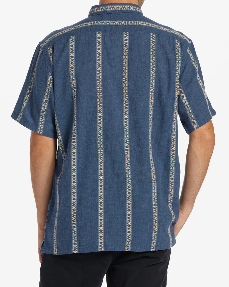 Billabong Sundays Jacquard Short Sleeve Shirt - Navy