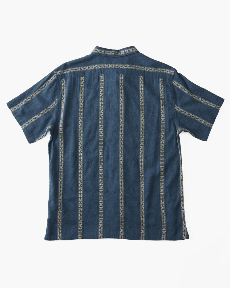 Billabong Sundays Jacquard Short Sleeve Shirt - Navy