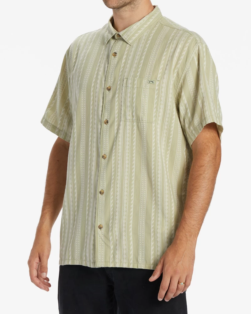 Billabong Sundays Jacquard Short Sleeve Shirt - Sage