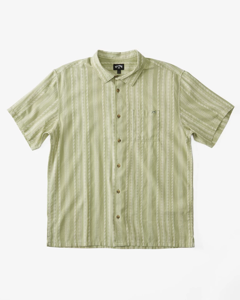 Billabong Sundays Jacquard Short Sleeve Shirt - Sage