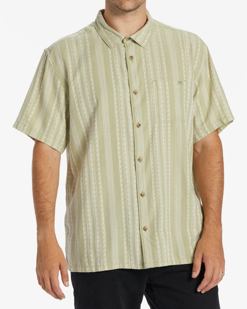 Billabong Sundays Jacquard Short Sleeve Shirt - Sage