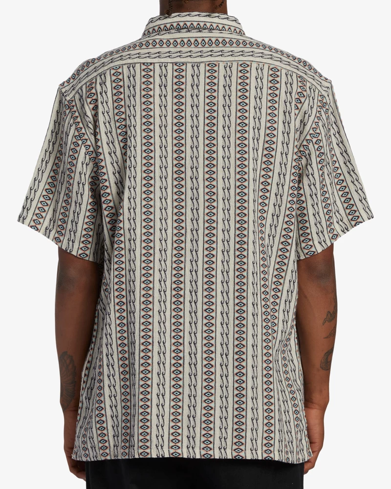 Billabong Sundays Jacquard Short Sleeve Shirt - Oat