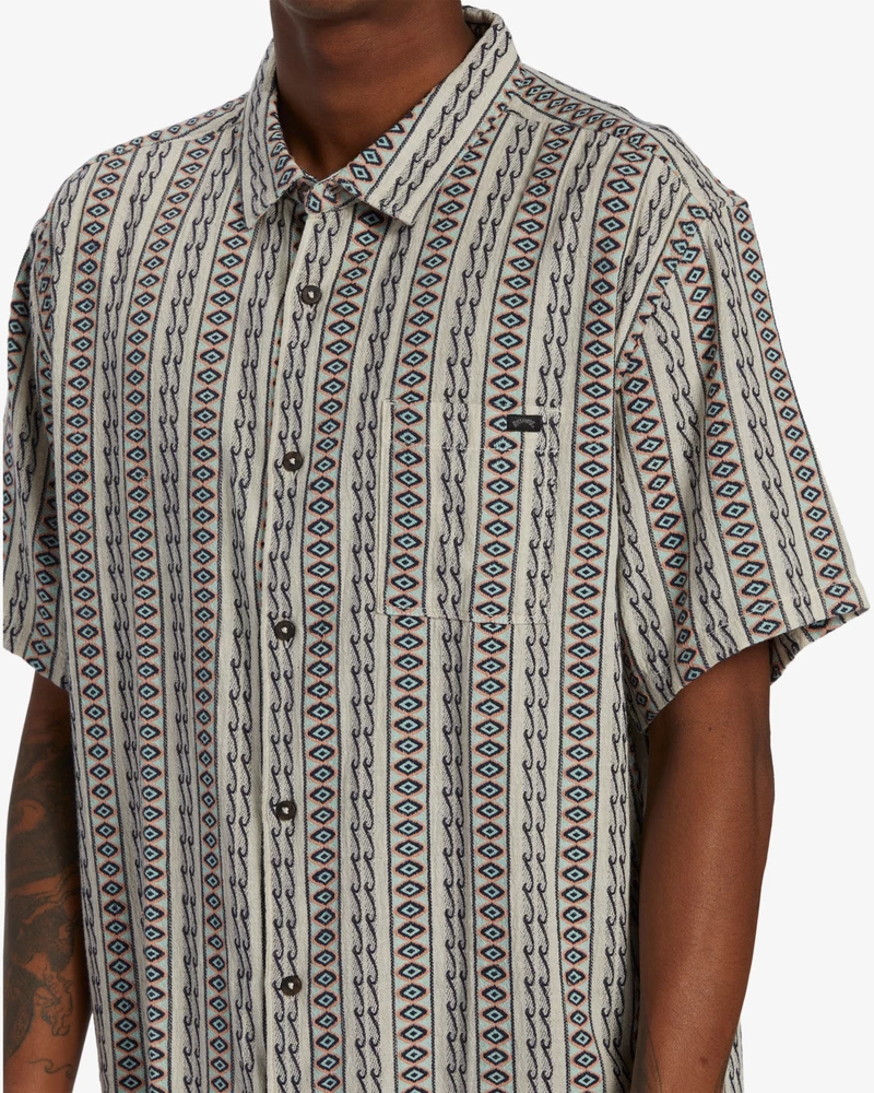 Billabong Sundays Jacquard Short Sleeve Shirt - Oat