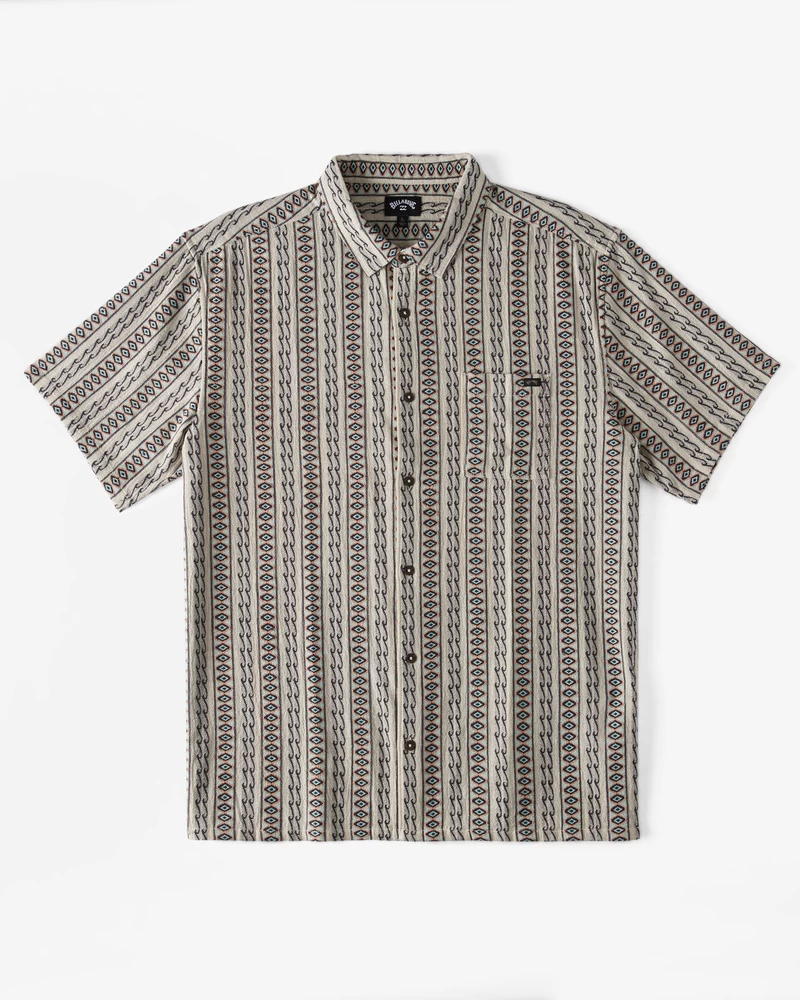 Billabong Sundays Jacquard Short Sleeve Shirt - Oat