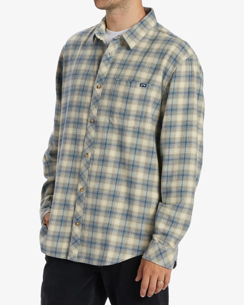 Billabong Coastline Flannel Long Sleeve Shirt - North Sea
