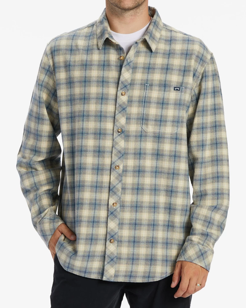 Billabong Coastline Flannel Long Sleeve Shirt - North Sea