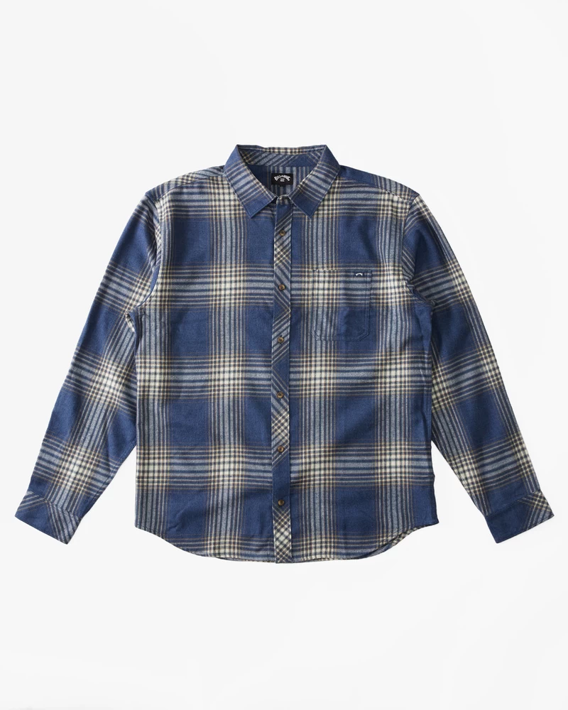 Billabong Coastline Flannel Long Sleeve Shirt - Dark Navy