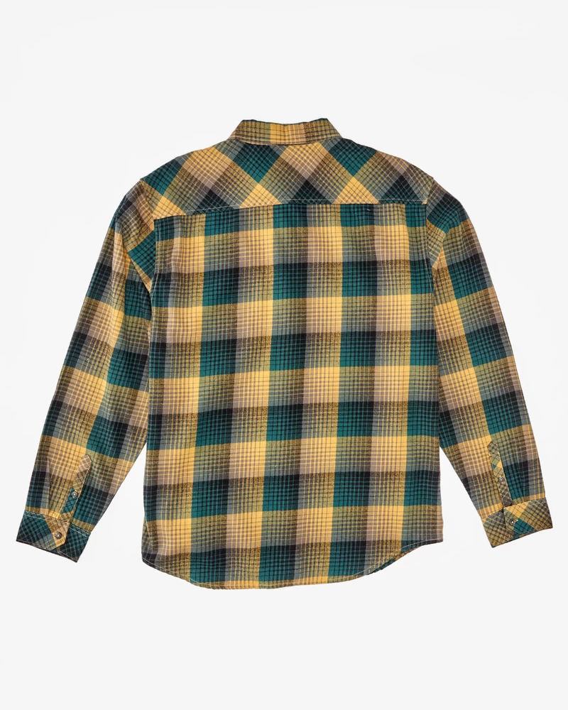 Billabong Coastline Flannel Long Sleeve Shirt - Gold