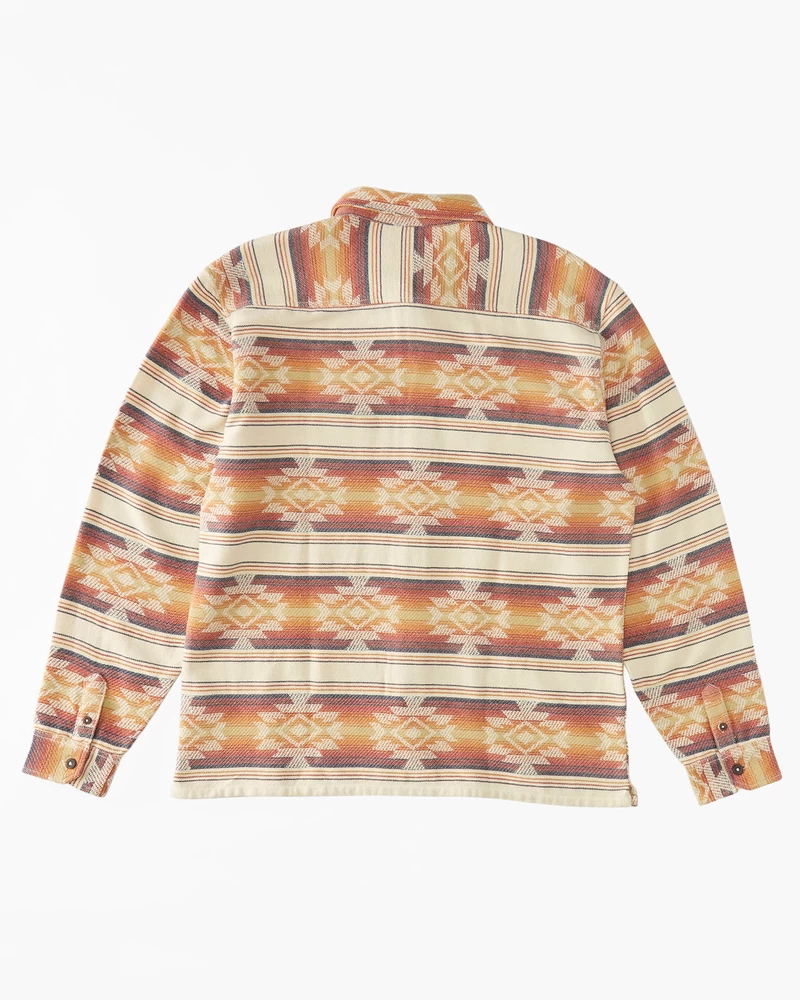Billabong Offshore Jacquard Flannel Long Sleeve Shirt - Gold