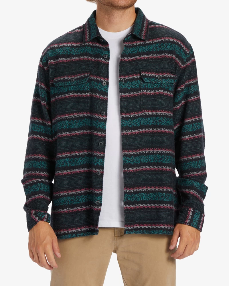 Billabong Offshore Jacquard Flannel Langærmet Skjorte - Phantom