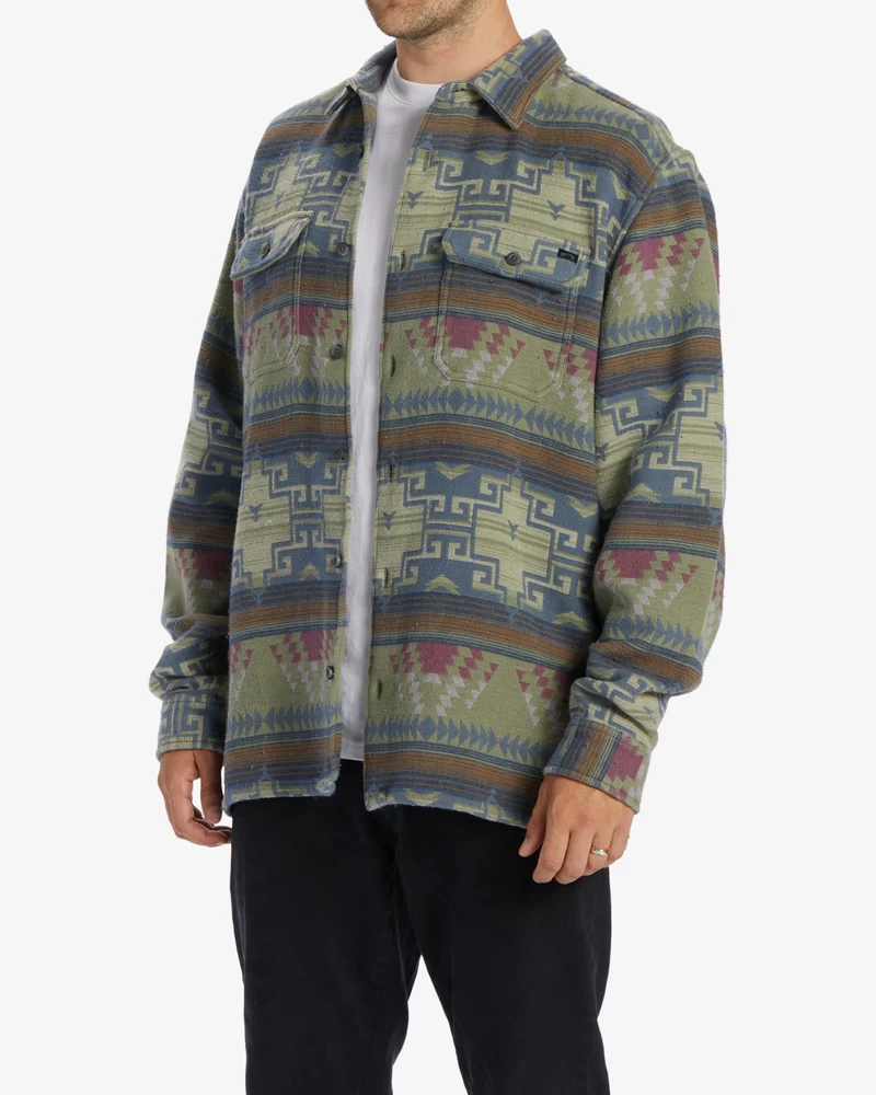 Billabong Offshore Jacquard Flannel Langærmet Skjorte - Salvie