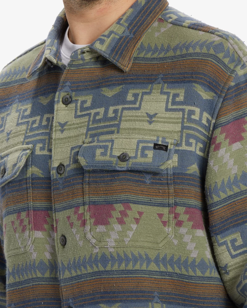Billabong Offshore Jacquard Flannel Langærmet Skjorte - Salvie
