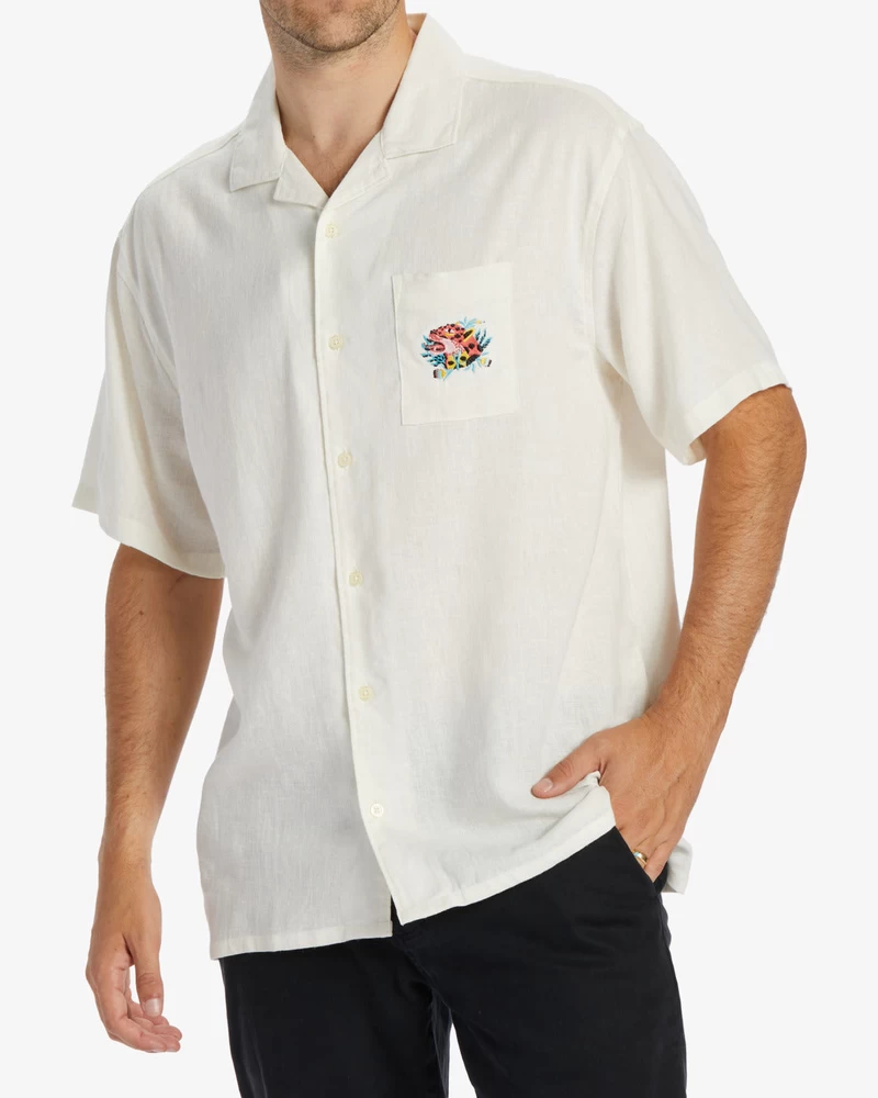 Billabong Zeledon Vacay Short Sleeve Shirt - Off White