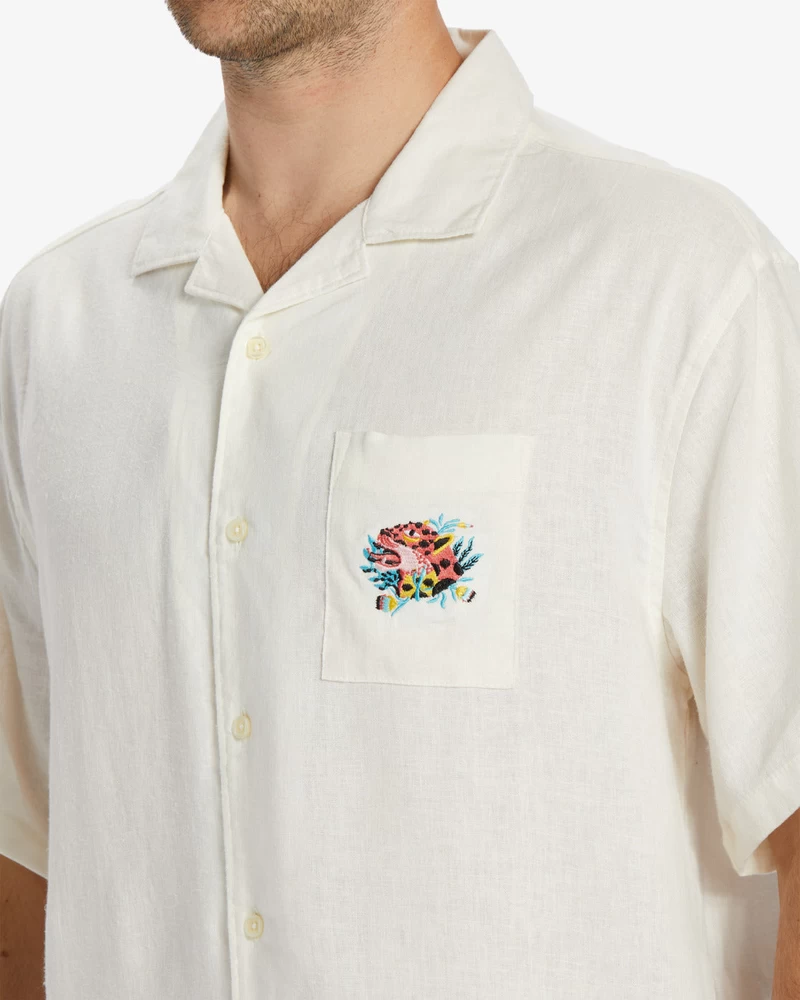 Billabong Zeledon Vacay Short Sleeve Shirt - Off White