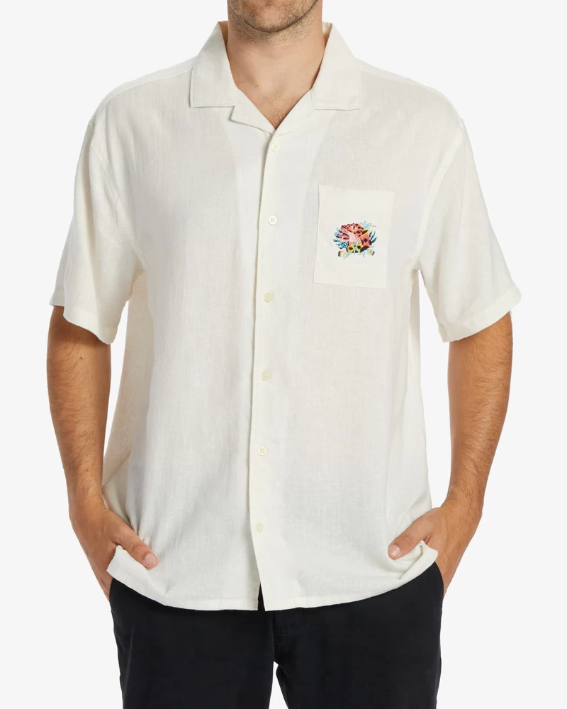 Billabong Zeledon Vacay Short Sleeve Shirt - Off White