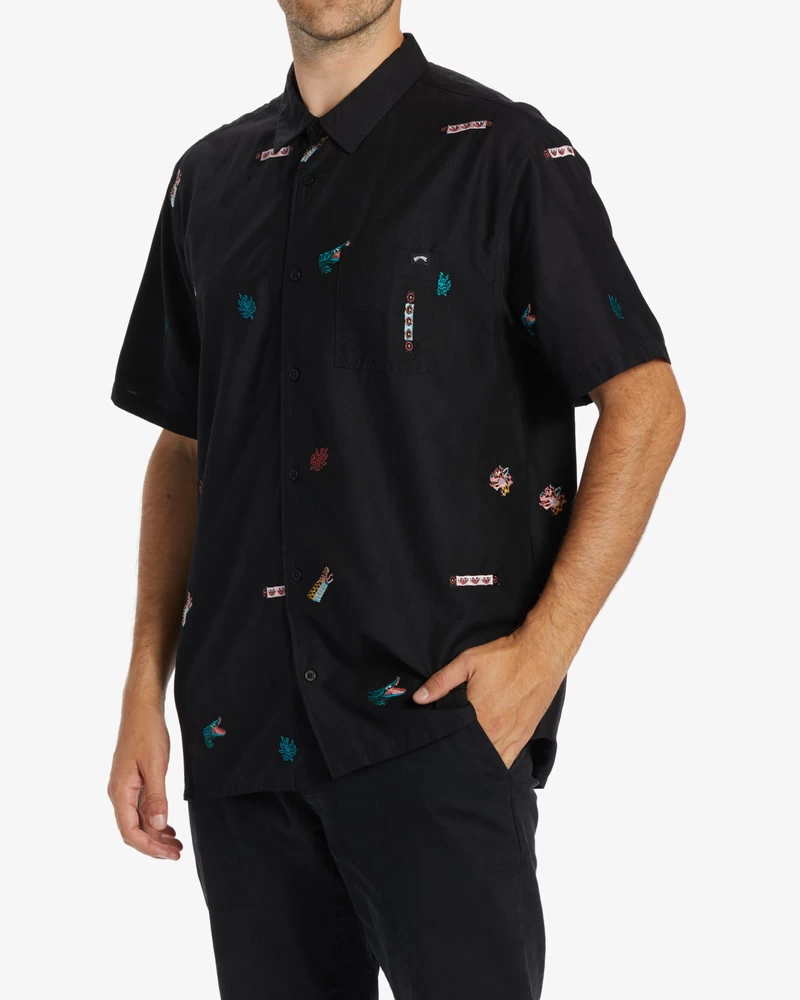 Billabong Zeledon Embroidered Shirt - Black