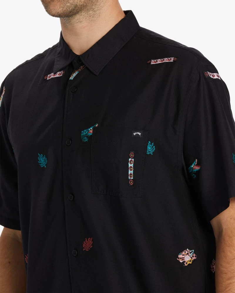 Billabong Zeledon Embroidered Shirt - Black