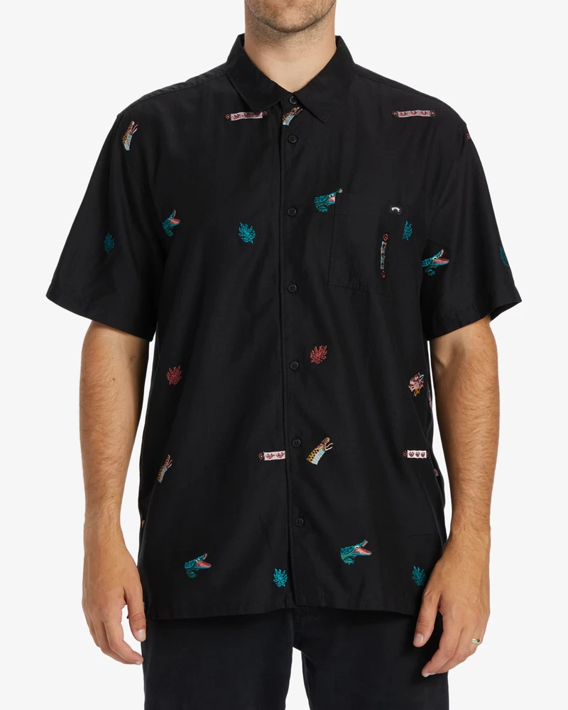 Billabong Zeledon Embroidered Shirt - Black