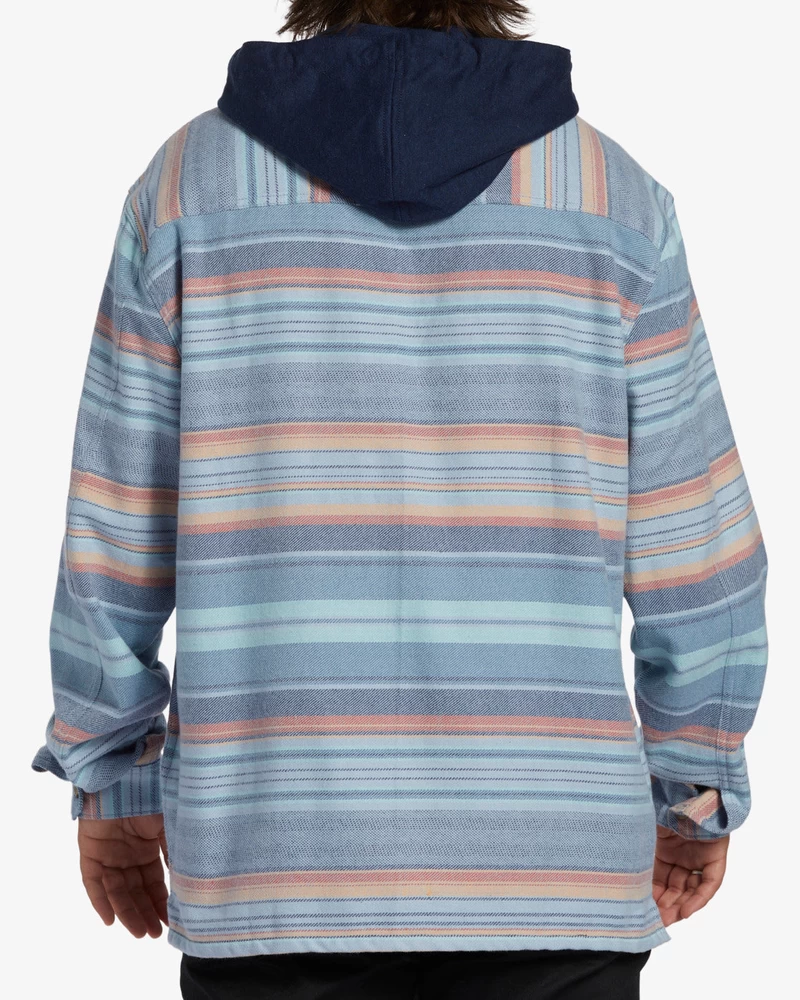Billabong Baja Hooded Flannel Shirt - Maya Blue