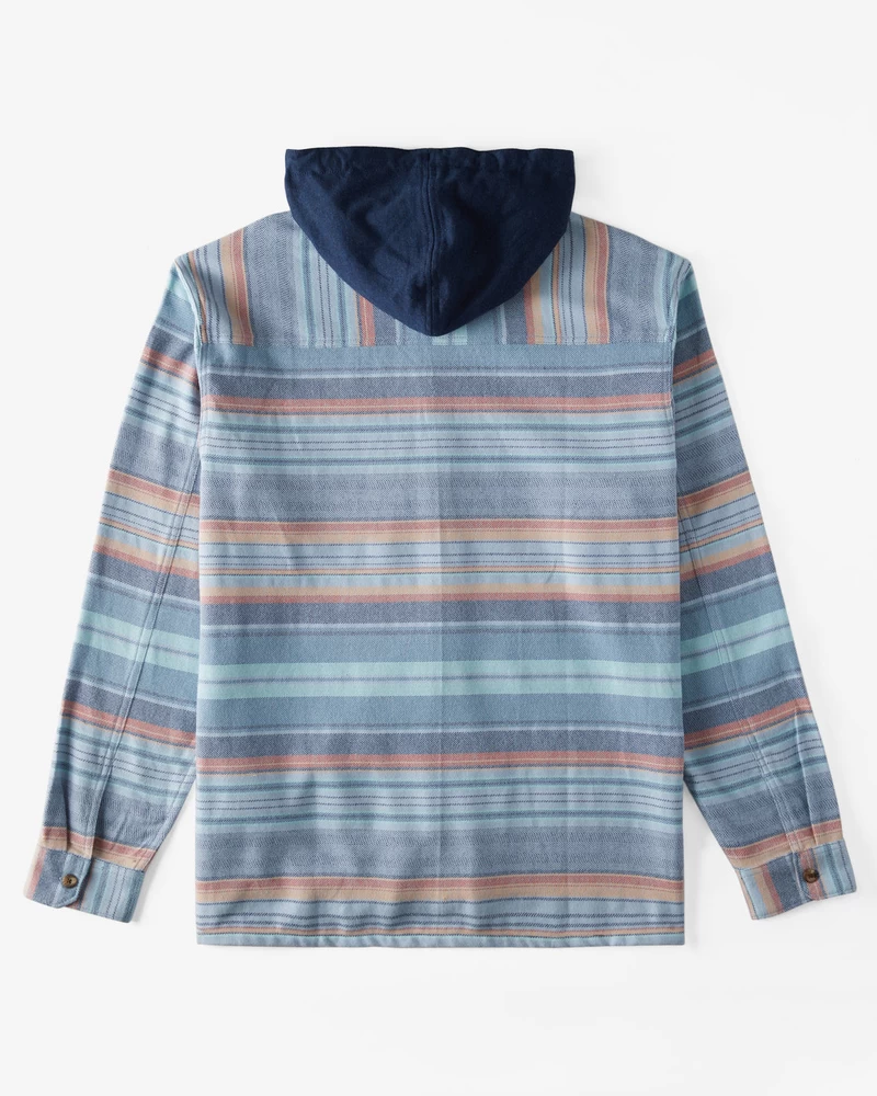 Billabong Baja Hooded Flannel Shirt - Maya Blue