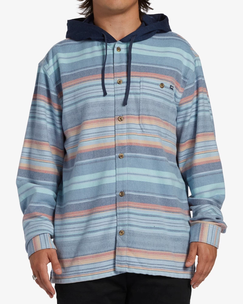 Billabong Baja Flaneļa Krekls Ar Kapuci - Maya Zils