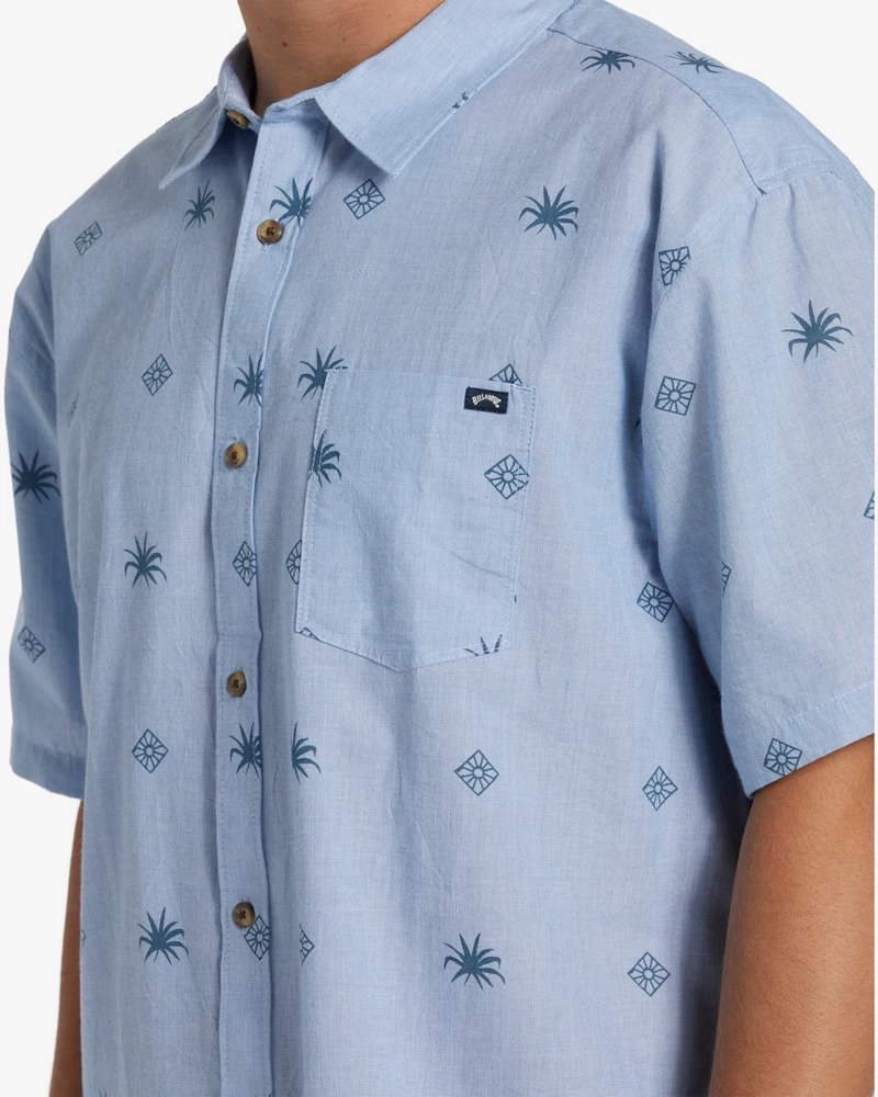Billabong Sundays Mini Short Sleeve Shirt - Blue Suede