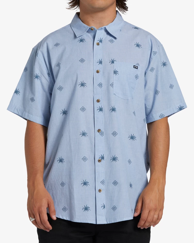 Billabong Sundays Mini Short Sleeve Shirt - Blue Suede