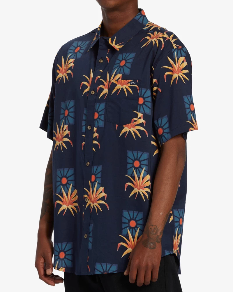 Cămașă Billabong Sundays Cu Mânecă Scurtă - Bleumarin