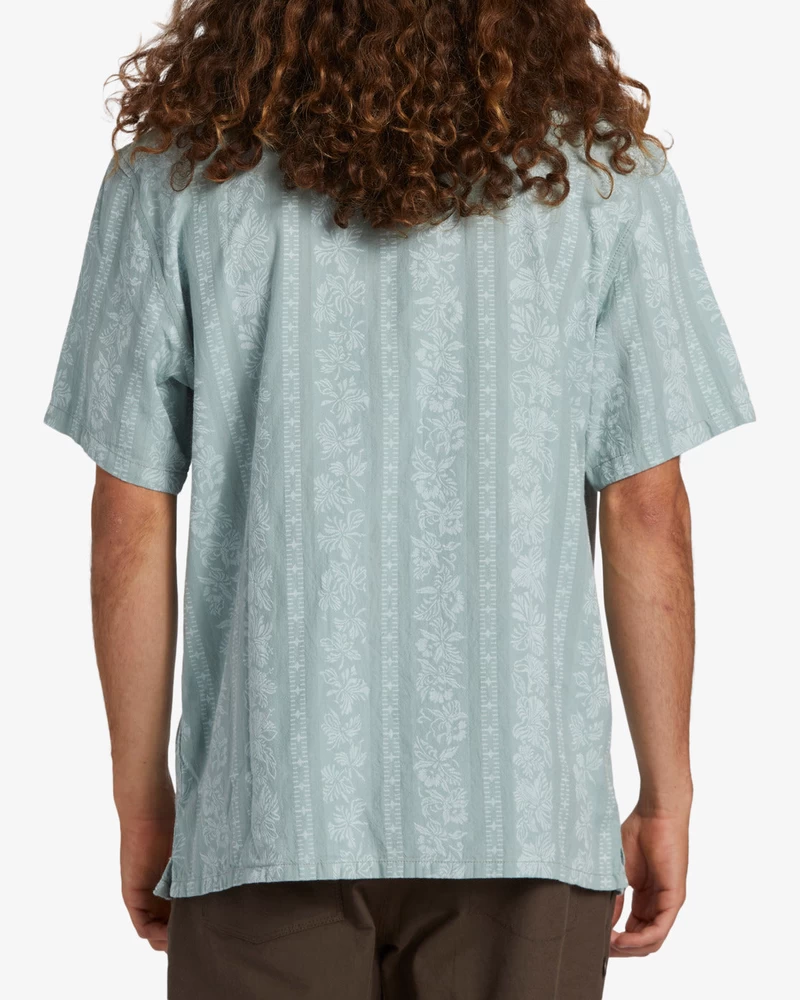 Billabong Sundays Jacquard Short Sleeve Shirt - Blue Suede