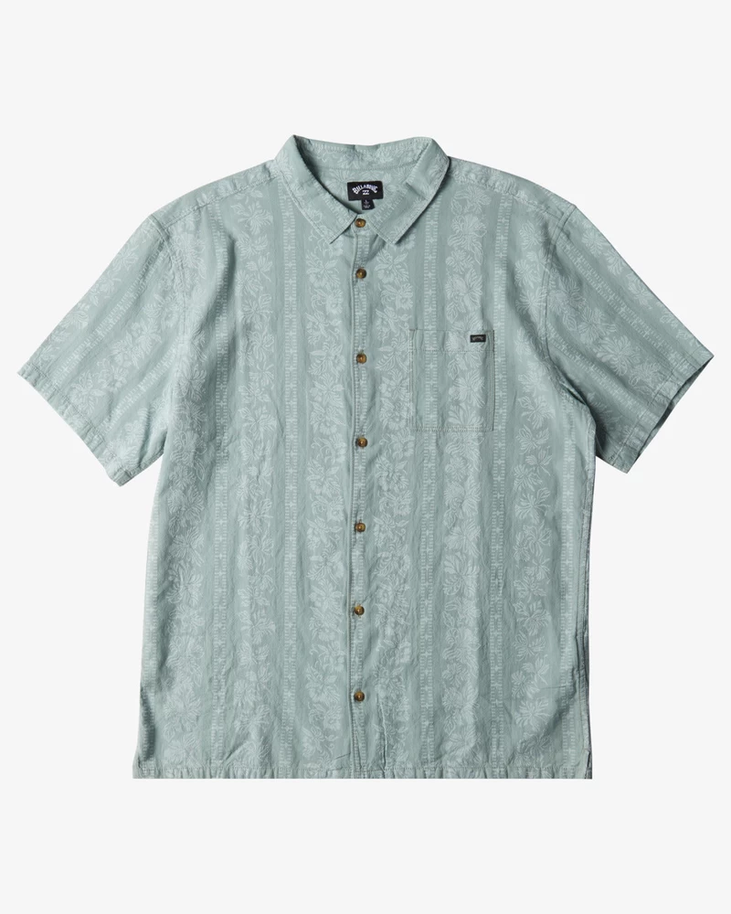 Billabong Sundays Jacquard Short Sleeve Shirt - Blue Suede