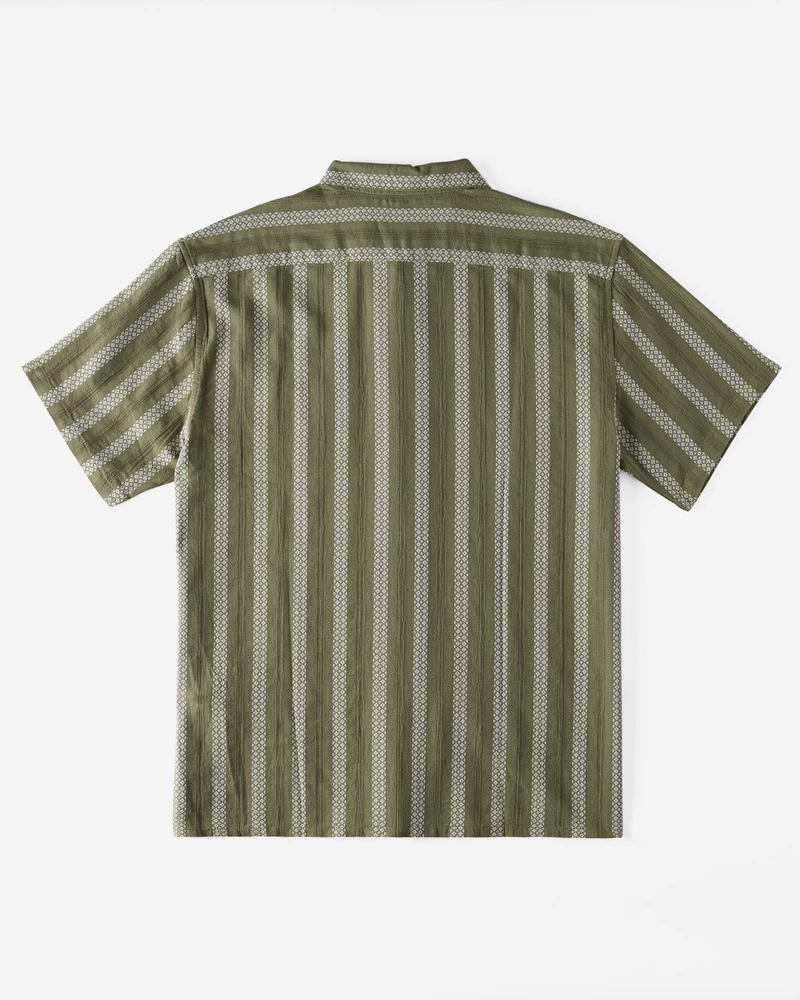 Billabong Sundays Jacquard Short Sleeve Shirt - Dark Olive