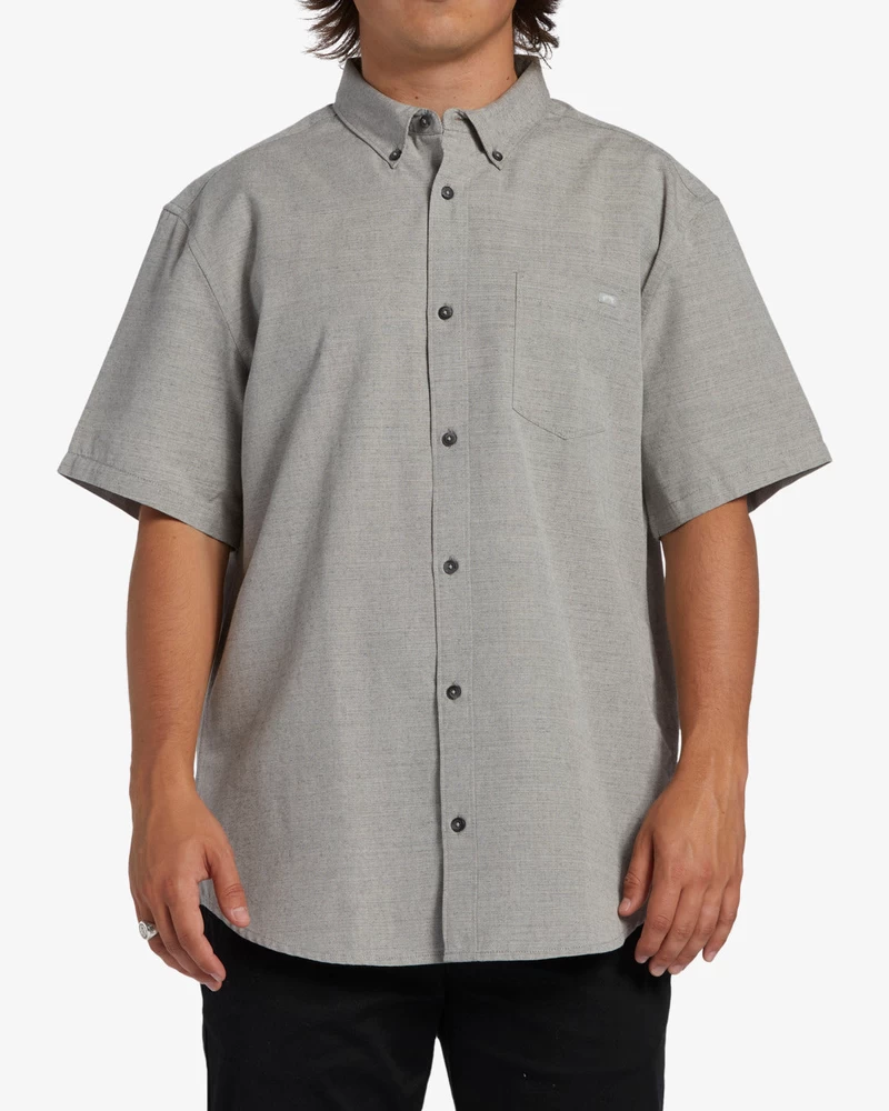Billabong All Day Short Sleeve Shirt - Light Grey