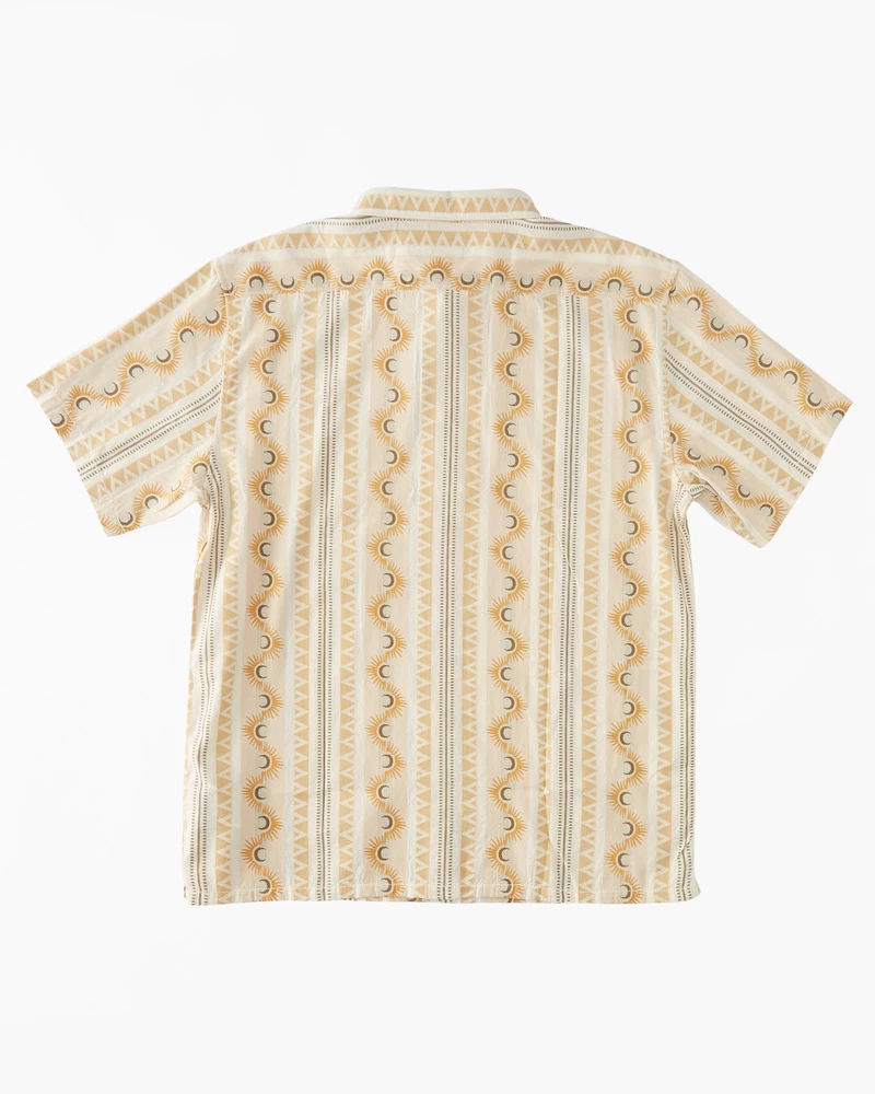 Billabong Sundays žakardo Marškinėliai Trumpomis Rankovėmis – Akmeniniai