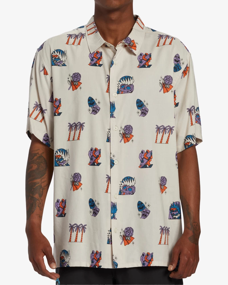 Billabong Turn The Tide Woven Shirt - Stone