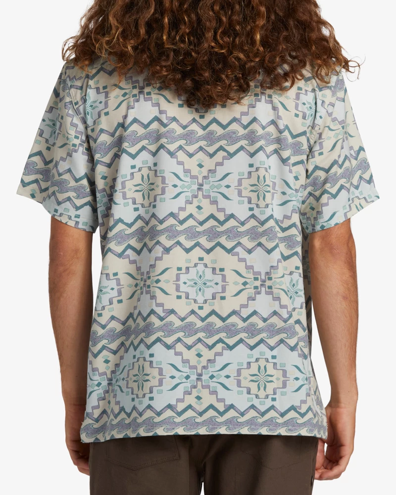 Billabong Surftrek Trail Short Sleeve Woven Shirt - Seafoam